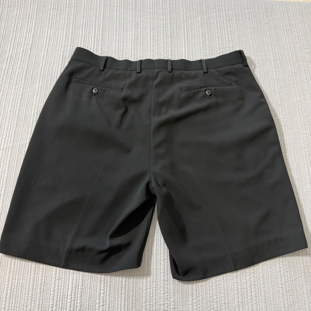 Alan Flusser Golf Mens Size 40 Black Polyester Flat Front Performance Shorts - Picture 6 of 14